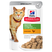 Hills Science Plan Feline Mature Adult 7+ Senior Vitality Huhn Frischebeutel für Katzen
