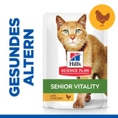 Hills Science Plan Feline Mature Adult 7+ Senior Vitality Huhn Frischebeutel für Katzen