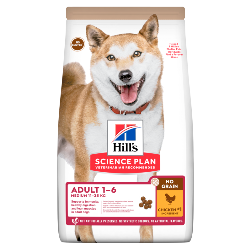 Hills Science Plan Canine Adult No Grain Medium Huhn Trockenfutter