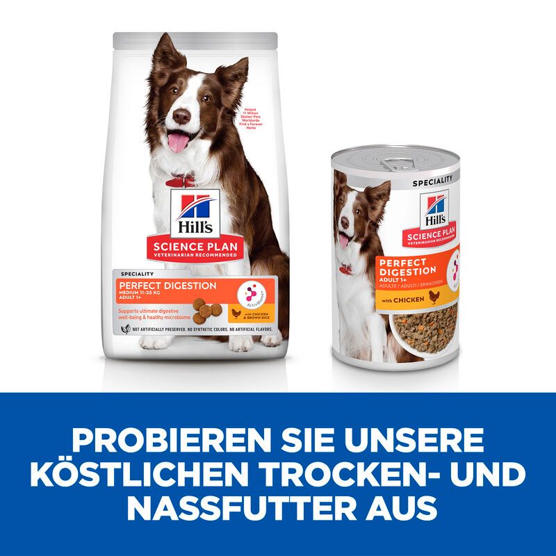 Hills Science Plan Canine Perfect Digestion Adult Huhn Dosenfutter für Hunde