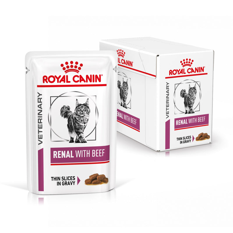 Royal Canin Renal Rind Feine Stückchen in Soße Frischebeutel für Katzen