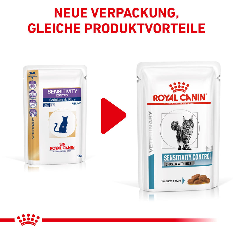 Royal Canin Sensitivity Control Huhn mit Reis Feine Stückchen in Soße Frischebeutel für Katzen