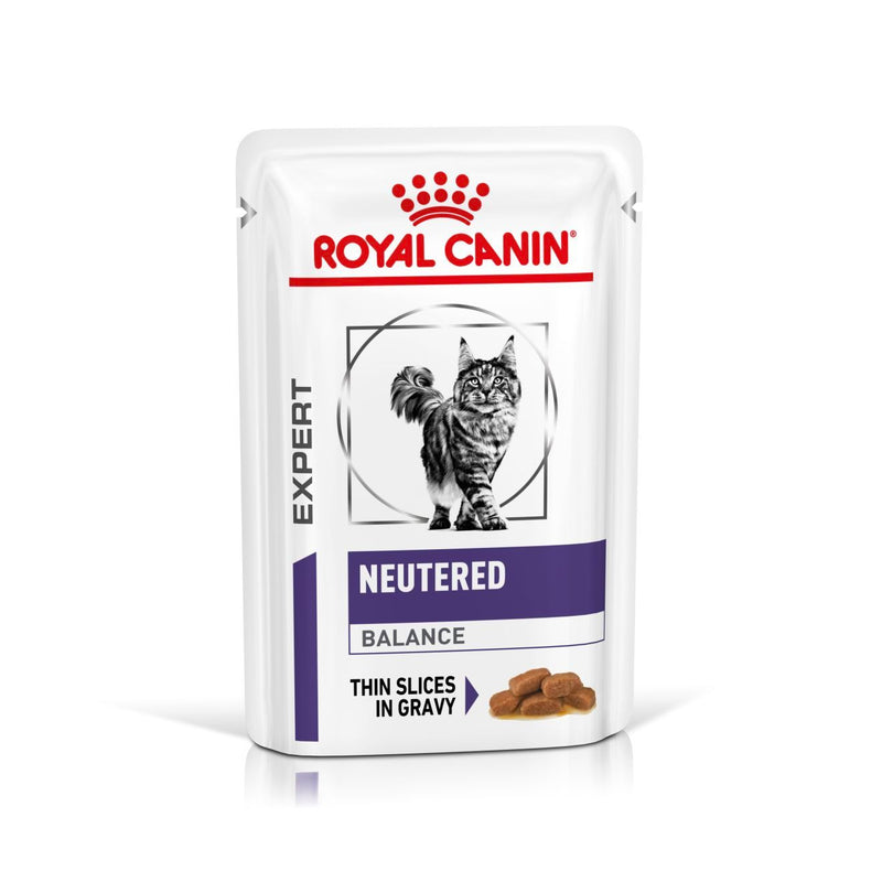 Royal Canin Cat Neutered Balance Feine Stückchen in Soße Frischebeutel für Katzen