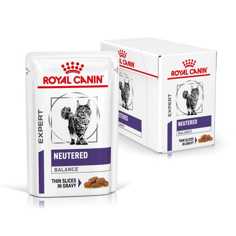 Royal Canin Cat Neutered Balance Feine Stückchen in Soße Frischebeutel für Katzen