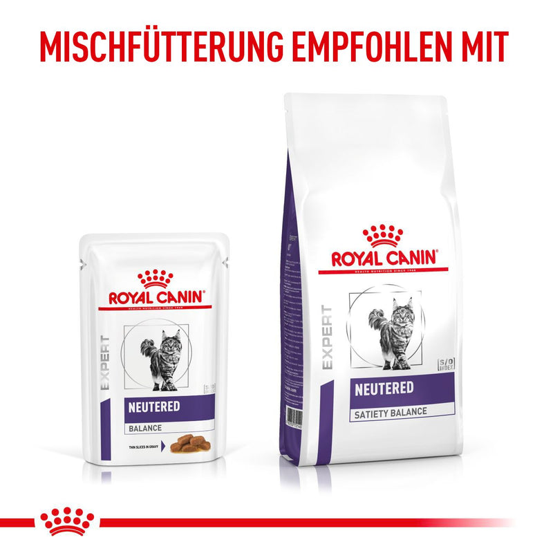 Royal Canin Cat Neutered Balance Feine Stückchen in Soße Frischebeutel für Katzen
