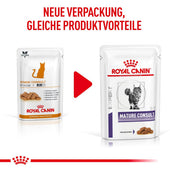 Royal Canin Mature Consult Feine Stückchen in Soße Frischebeutel für Katzen