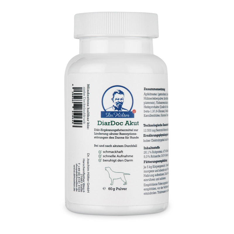 Durchfall Hund Pulver DiarDoc Akut Pulver von Dr. Hölter 60g Packung