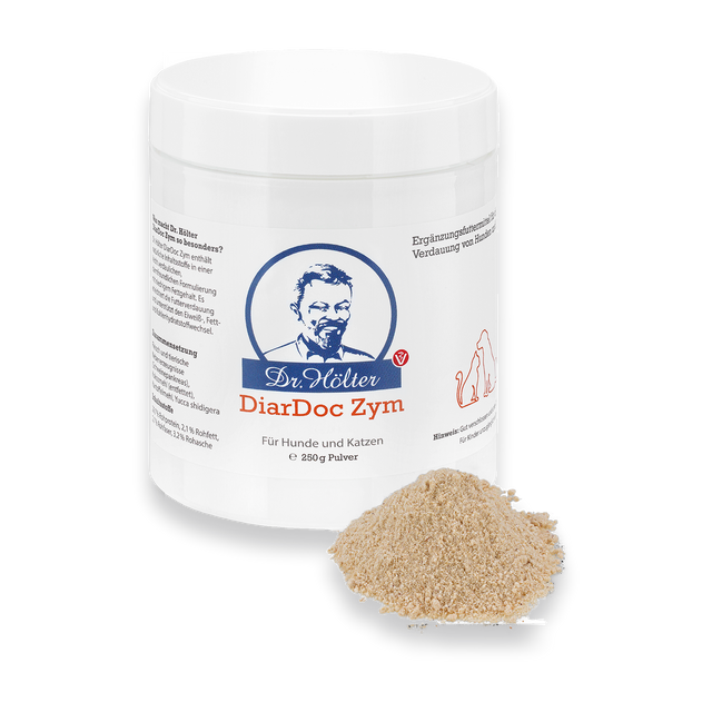 Verdauungsenzyme für Hund und Katze von Tierarzt Dr. Hölter DiarDoc Zym Hund und Katze 250g Pulver