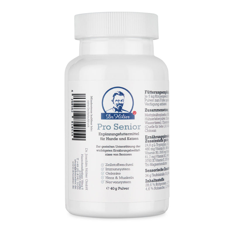 futterzusatz für alte hunde ergänzung pro senior 40g Pulver
