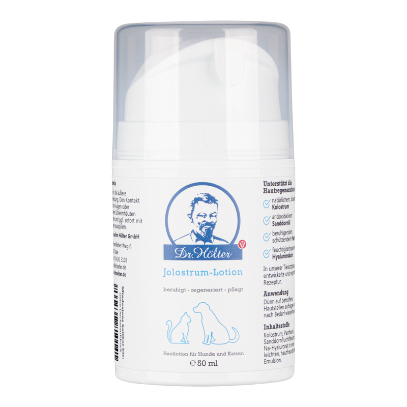 Hautlotion für Hunde und Katzen Dr. Hölter Jolostrum Lotion 50 ml packung