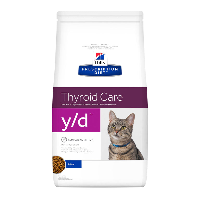 Hills y/d: Schilddrüsenüberfunktion bei Katzen behandeln ohne Medikamente Card Image